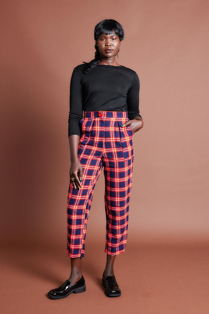 Urafiki High Waisted Pants | Collective Closets | Red